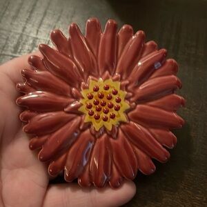 Vintage‎ Ceramic Floral Longaberger mirror